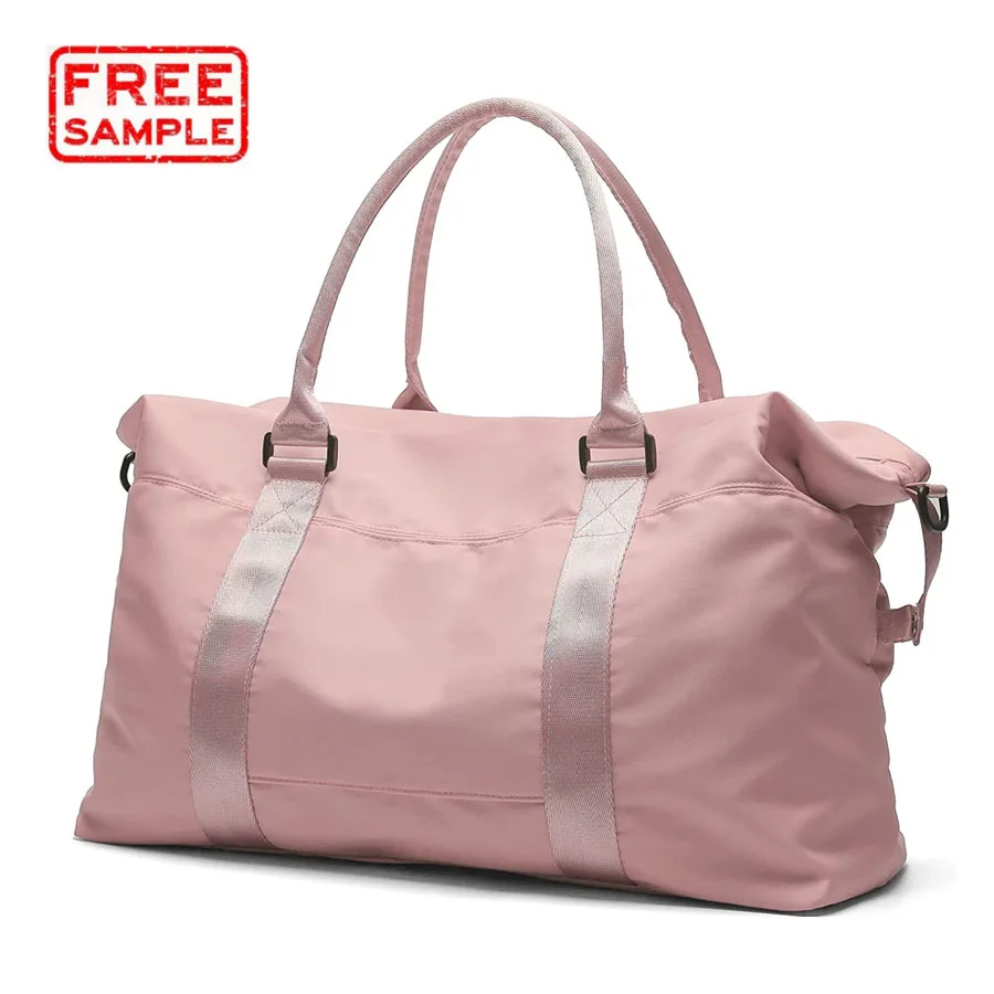 FREE SAMPLE Travel Duffel Bag, Sports Tote Gym Bag, Shoulder Weekender Overnight Bag for Women