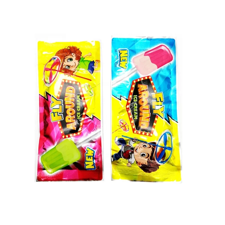 China toy candy manufacturers wholesale A batch of soft sweet ice cream shaped fruity lollipop