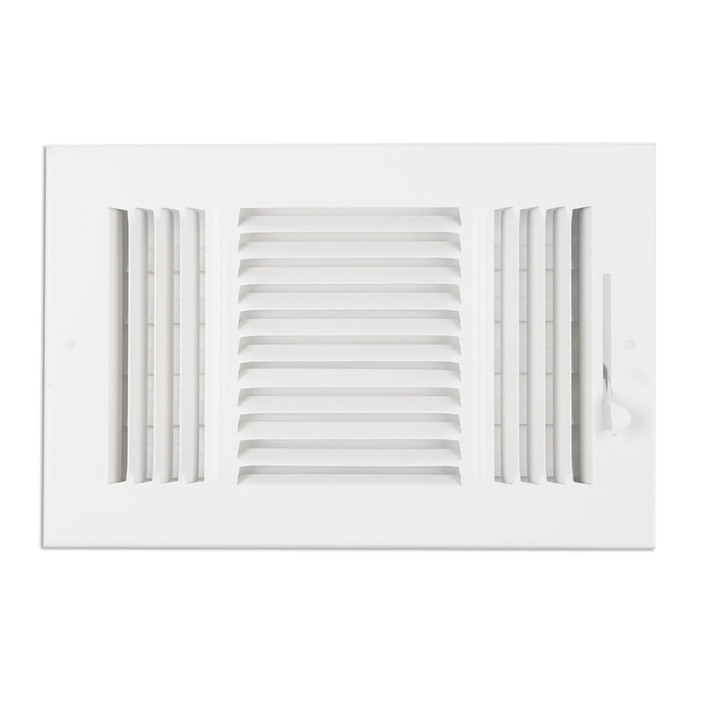 3 way SW exhaust air register ceiling air vent  & Diffuser - Flat Stamped Face - Register - Sidewall/Ceiling Grille Register