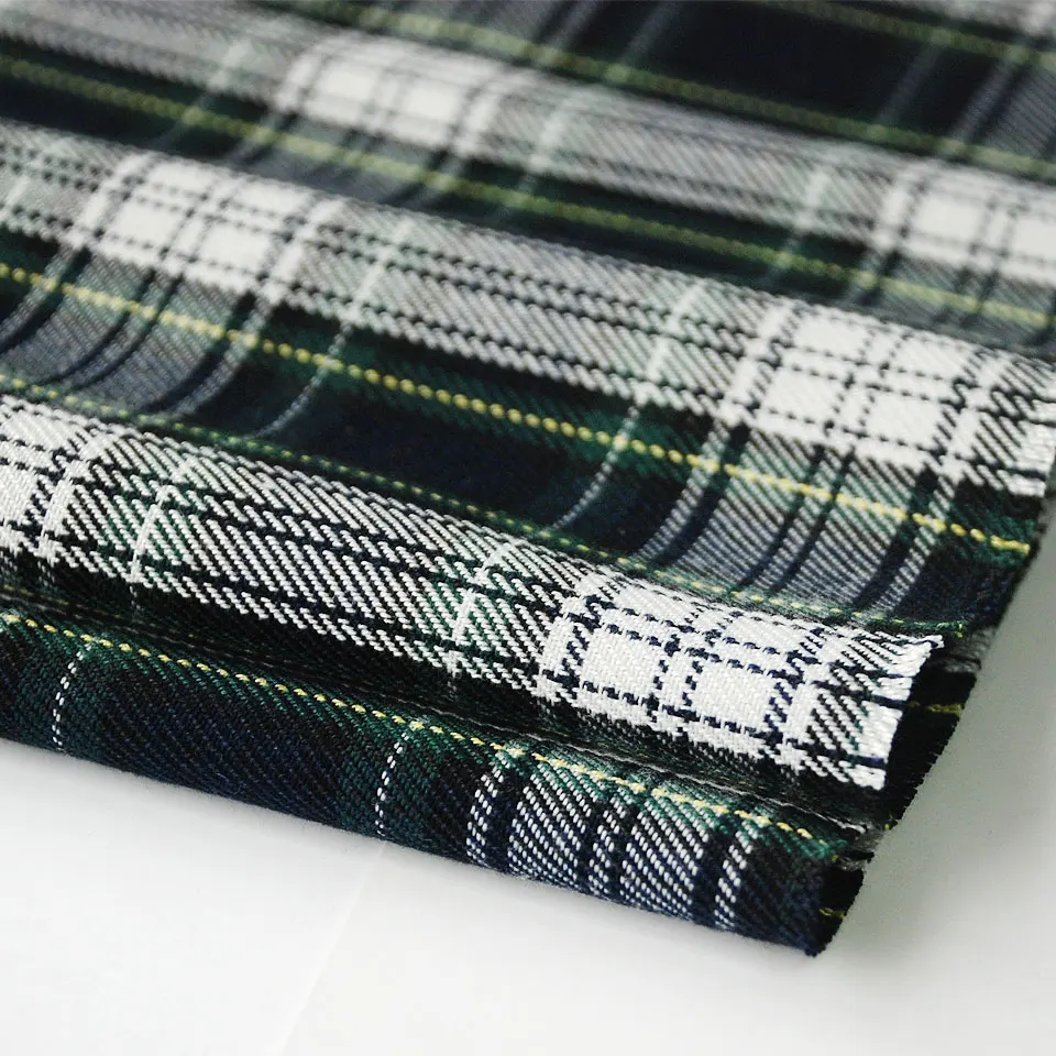 Wholesale Cheap Price TR Suit Cotton Customized School Uniforms Yarn Dyed Plaid Fabric