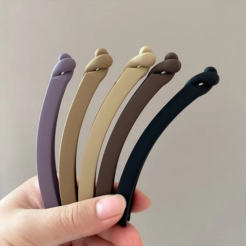 Practical Exquisite Barrettes Hair Accessories Clips For Women Hair Grabbing Clip Temperament Ponytail Simple Duckbill Hair Clip