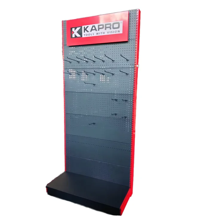 Factory Price Steel Metal Perforated Back Panel Pegboard  Tool Display Stand Rack Shelves