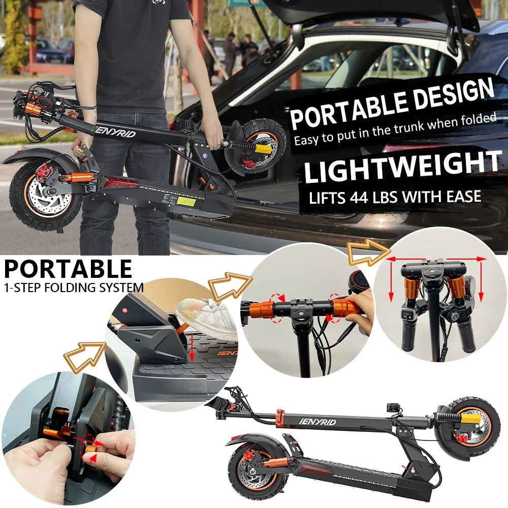 [Uk Stock] New Style iENYRID M4 Pro S+ 16Ah 800W High Speed 45km/h 2 wheels Adult Electric Scooters with Seat E Scooters