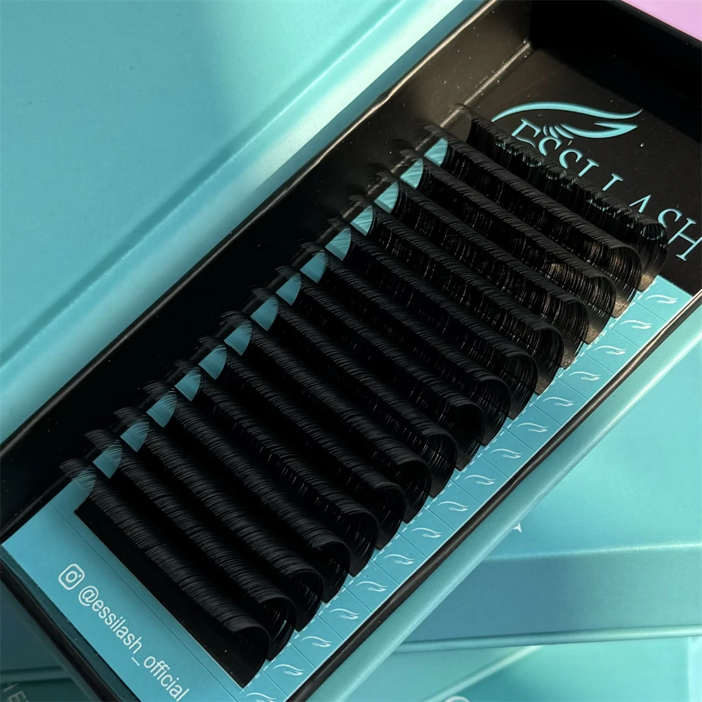 private label velvet dark matte black 0.03 0.05 0.07mm russia volume lashes custom logo cashmere eyelash extensions