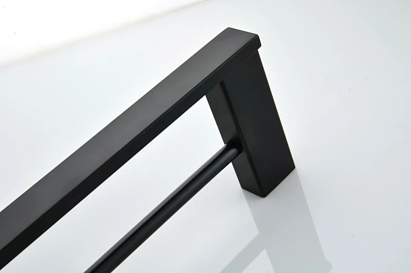 stainless steel 304 material black color double towel bar