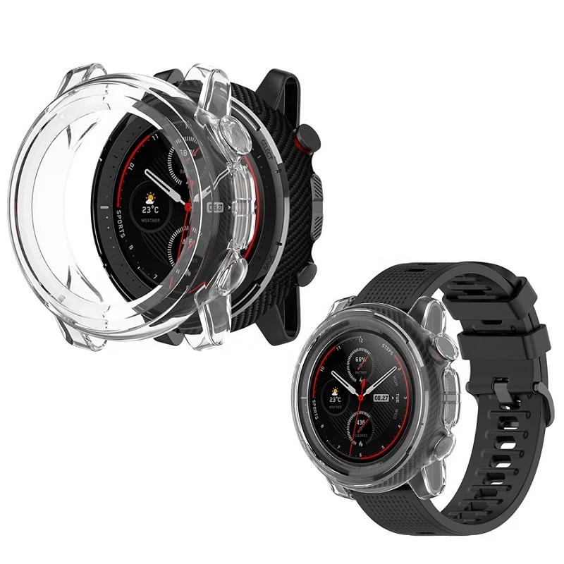 Мягкий бампер из ТПУ защитный чехол для смарт-часов Xiaomi Huami Amazfit Stratos 3