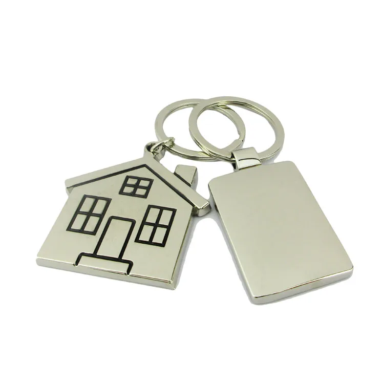 Custom Made Engraved Company Logo Name Key Chains  Blank Metal Promotional Keychain