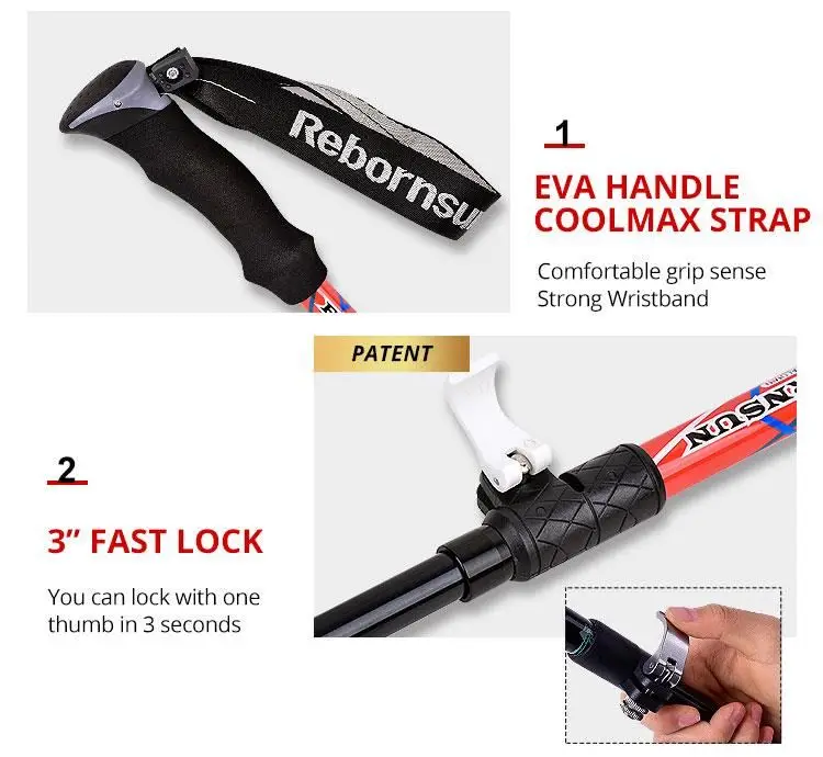 
Wholesale Trekking poles all fine Hiking parts trek hiking Aluminium 7075 trekking Robinson 