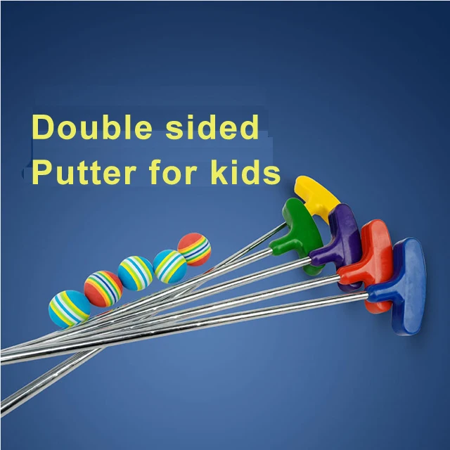 Golf clubs of putter steel shaft rubber head colorful ouble-side putter for kids Golf Putters Left and Right Hand
