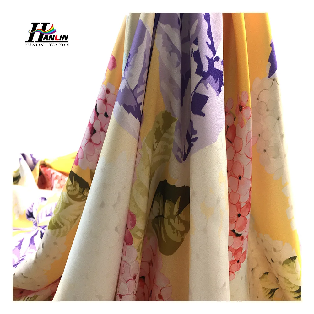 50D satin silk digital print Spandex Fabric for dubai market with hundreds design