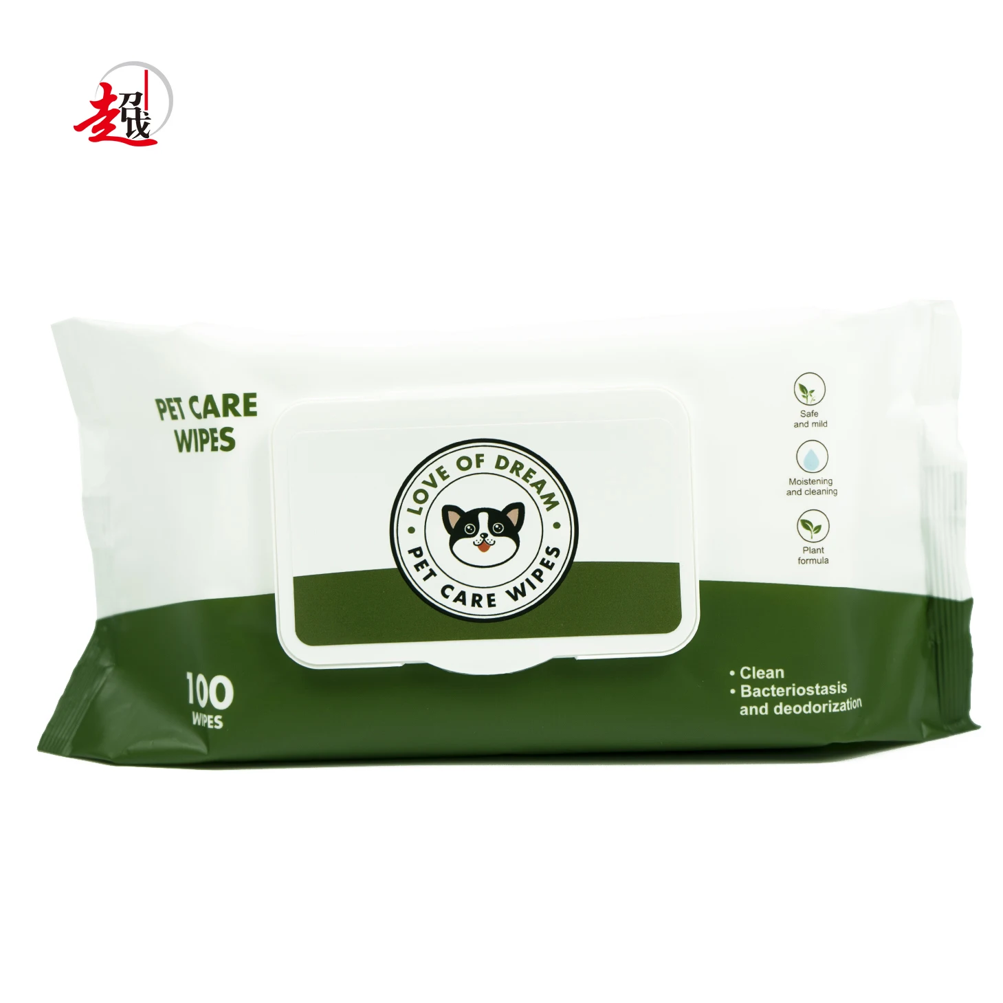 Eco-Friendly Bio Degradable Custom Label Printed Organic Water Pet Wet Wipes for Dog Wet Tissues