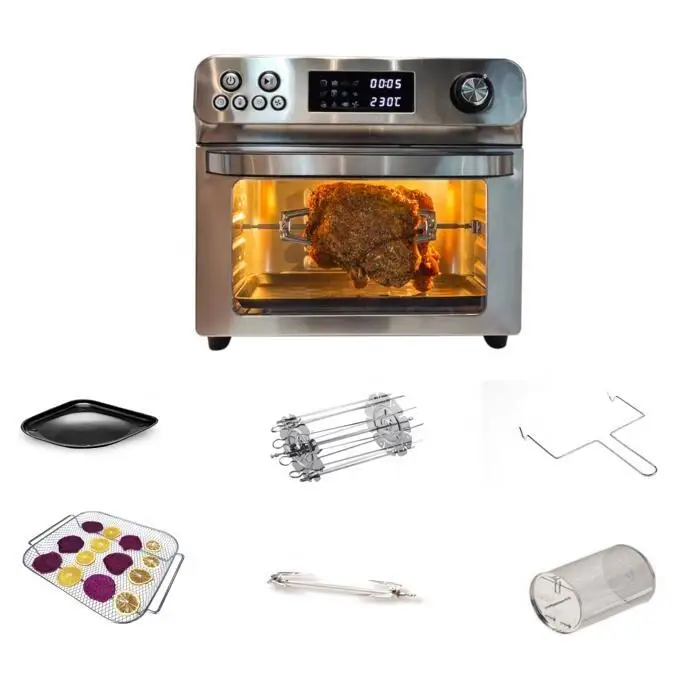 24L Liter 1700W Factory Price Healthy Digital Air Fryer The Power 360 Digital Manual Air Fryer Oven