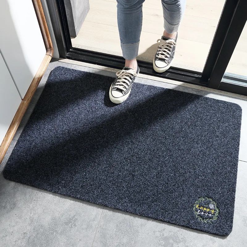 Japanese simplicity style colorful custom printed logo dust removal floor door mat home durable entrance carpet door mats
