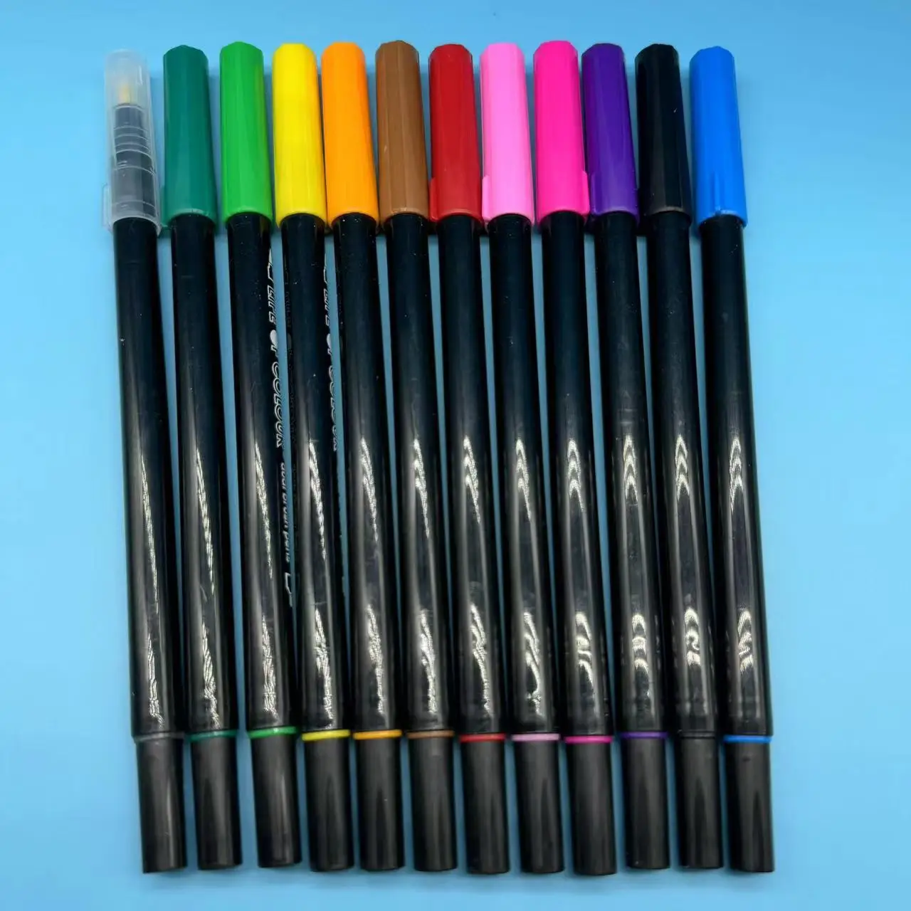 Promotional Custom Factory 11+1 Dual Tips for Teenager Drawing Painting Watercolor Brush And Fine Pen Set