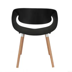 hot selling classic black wooden white plastic restaurant dining chair