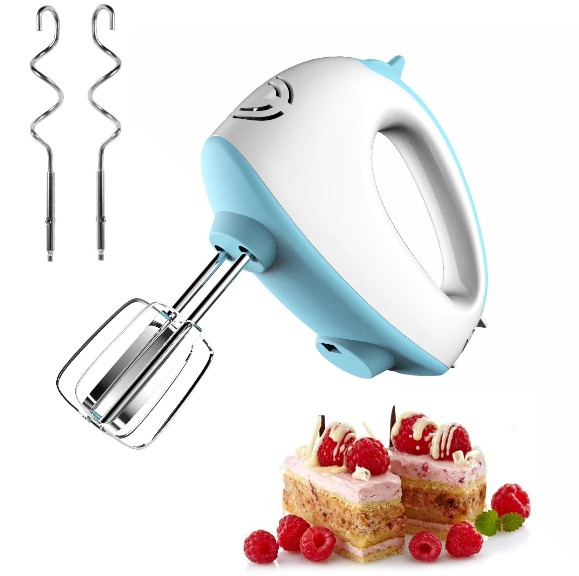 300W 220V New Design Whisk Dough Hook Household Gifts Kitchen Portable Mixers Egg Beater Handheld Electric Hand Mixer