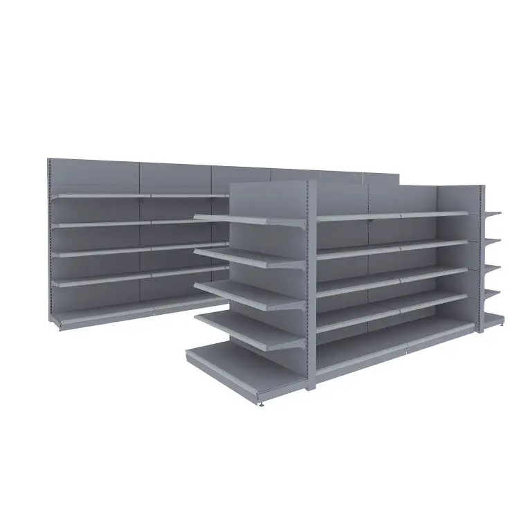 Custom Single Sided Supermarket Shelves Display Rack Snack Accessories Shelf In Supermarket