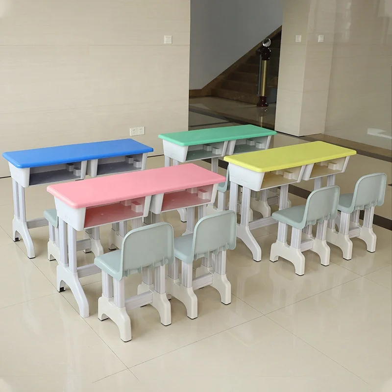Kindergarten Furniture Set Plastic Preschool Classroom Primary School Desk and Chair for Kids Reading Study Learning