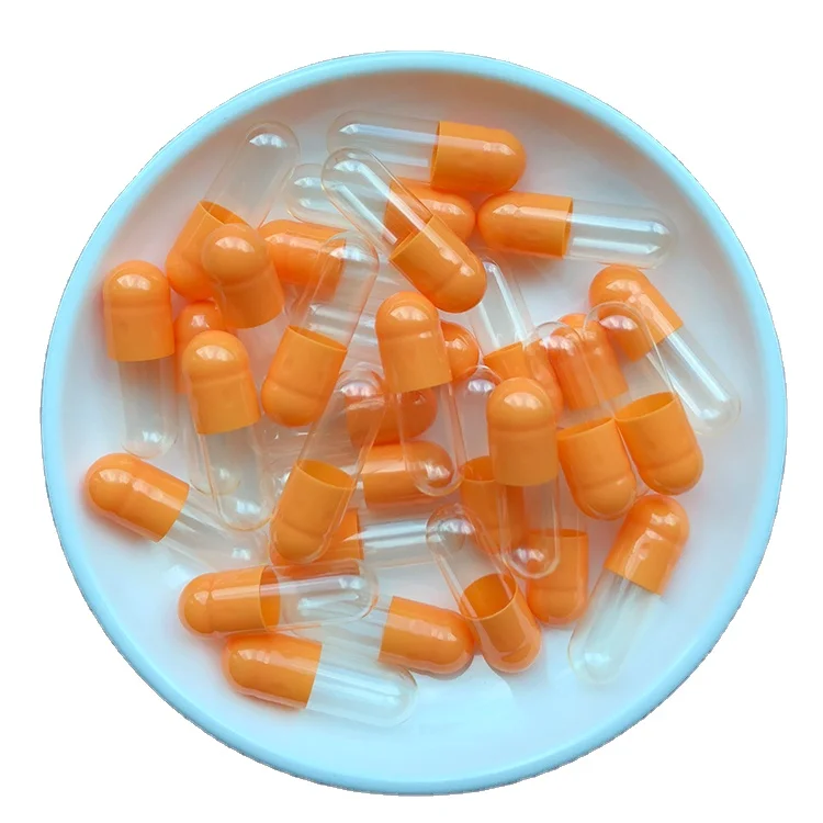 Fillable Empty Capsule Shell Separable And Joined White Empty Caps Clear Empty Bovine Gelatin Capsules Size 0