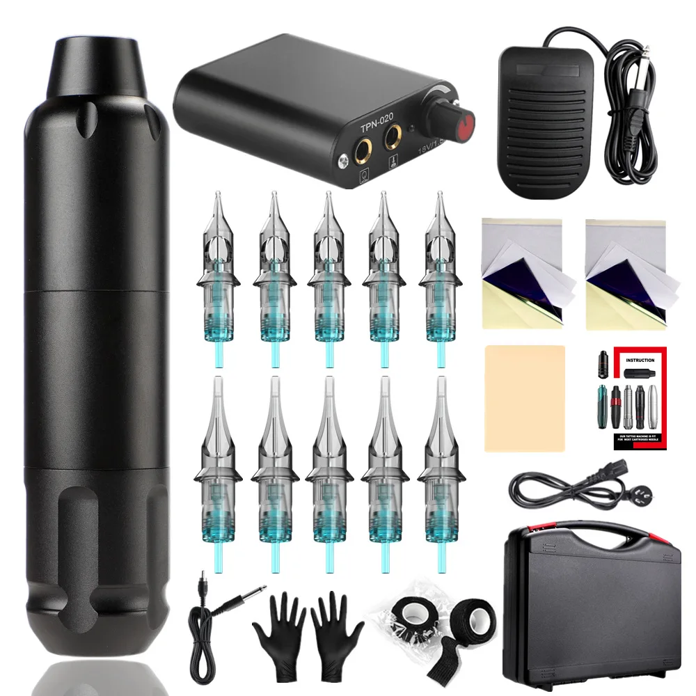 Tatoo Pen Rotary Tattoo Machine Full Kit Professional Tattoo Pen Set Power Supply New Tattoo Kit