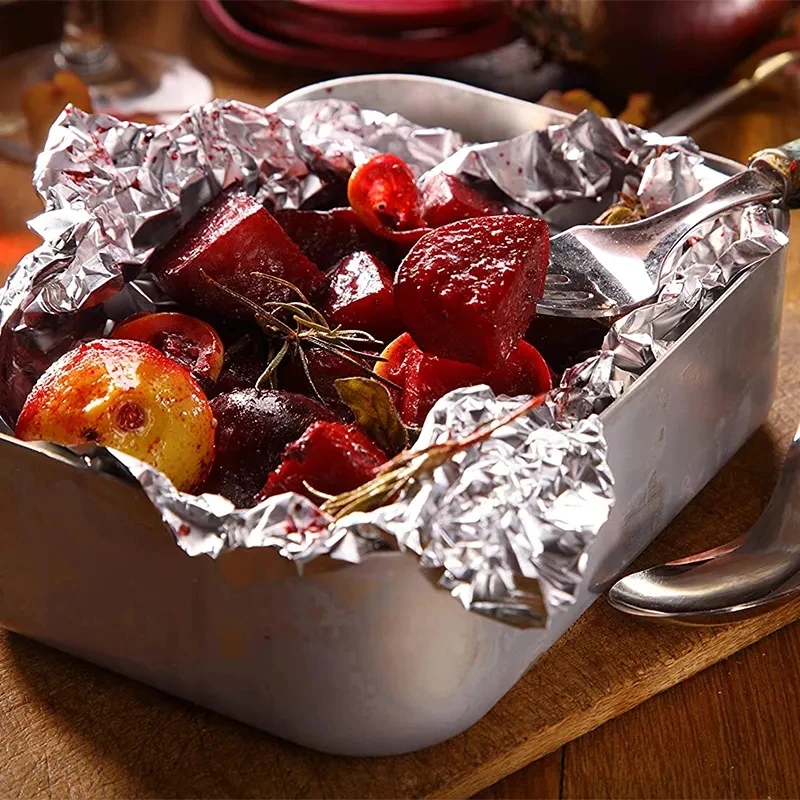 Shandong factory Household Aluminium foil paper Food Packaging Tin Foil Aluminum Paper Foil Roll For Cooking