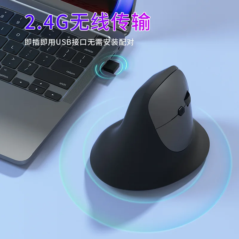 OEM 2.4GHz BT Wireless Ergonomic Mouse LED Optic Gaming Design 3-Level DPI Mini Right-handed Users Home Office USB