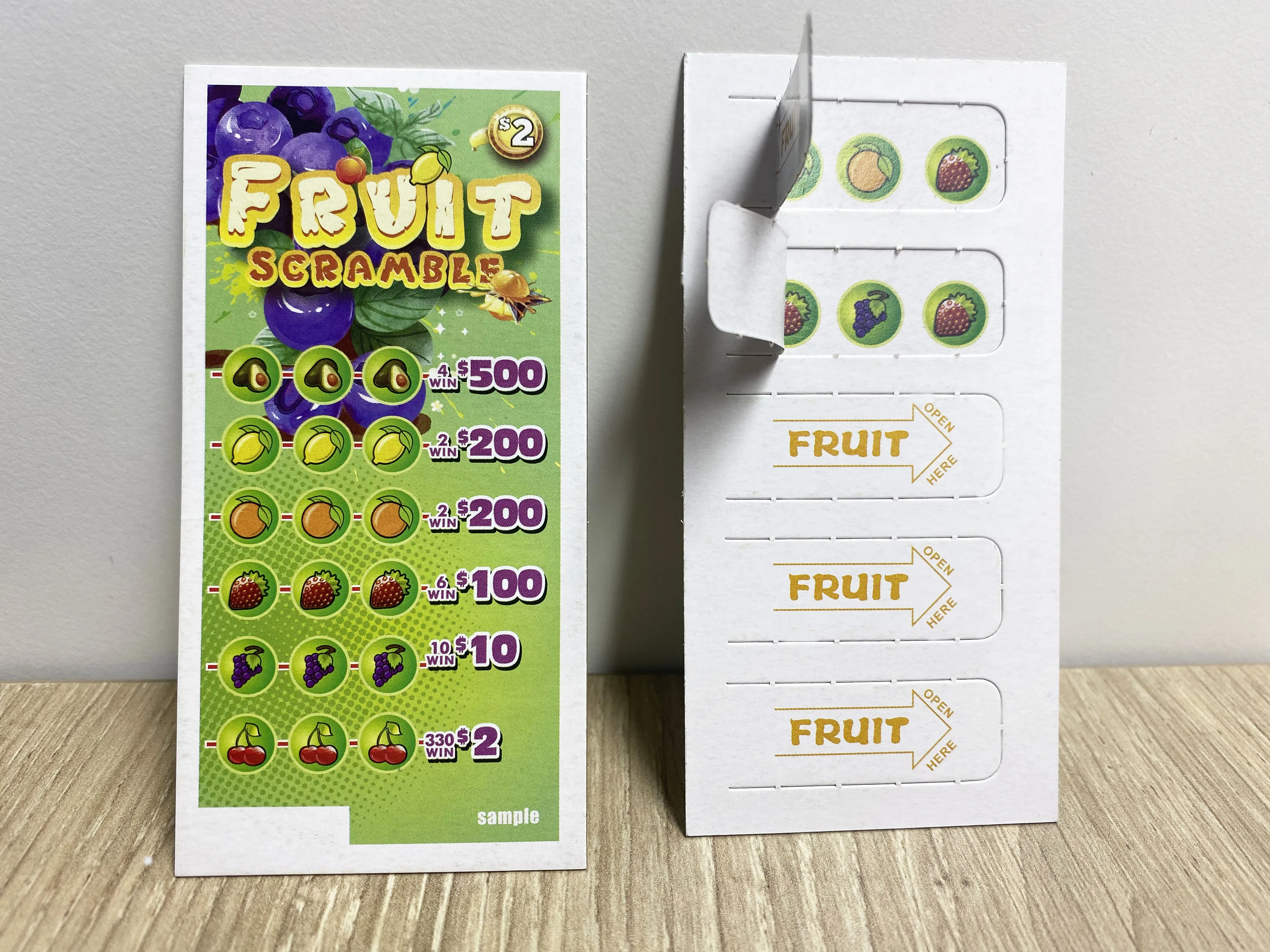 Customize Pull Tab Lottery Tickets Buy Online Lottery Ticket Scratch Card