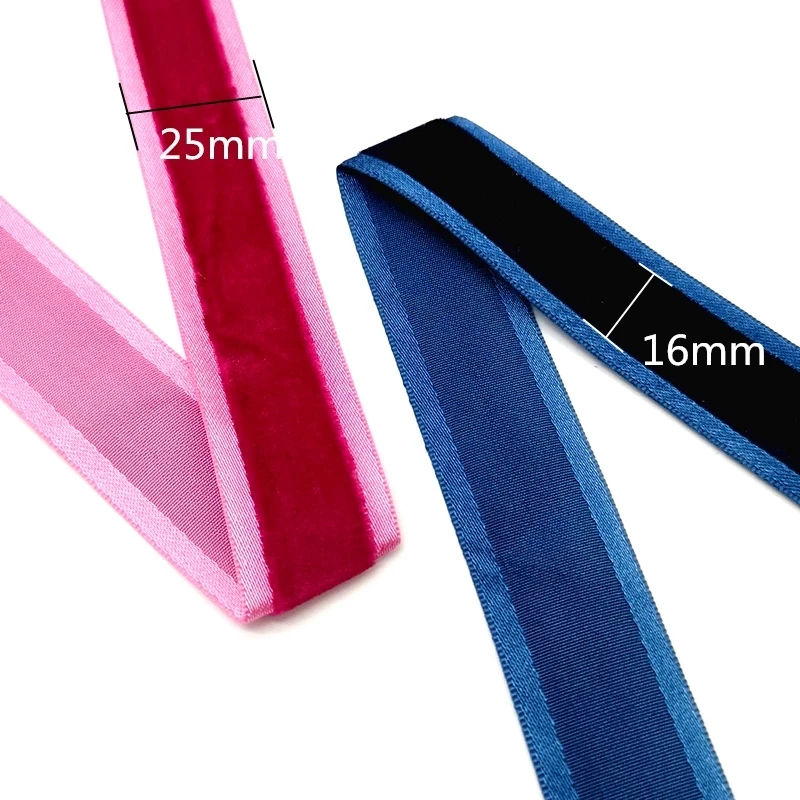 Цветная атласная односторонняя бархатная лента для упаковки