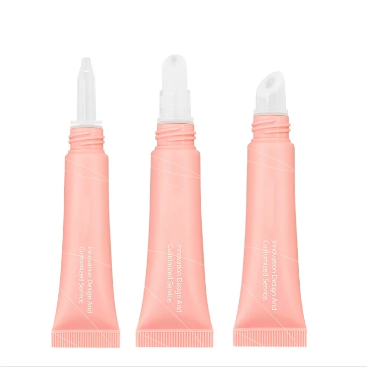 15ml customized  silicone functional head hose lip gloss tube package concealer hose