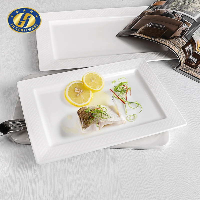 Hot sale Plates For Restaurants Ceramic Plates And Bowls Porcelain Cheap Bulk Dinner Plates Sell By Ton