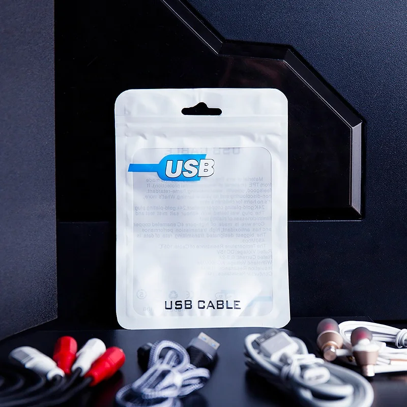 Пользовательский USB-кабель для передачи данных сумки с замком на молнии мешочки косметичка пластиковая сумка хранения косметики мешки подарочная упаковка