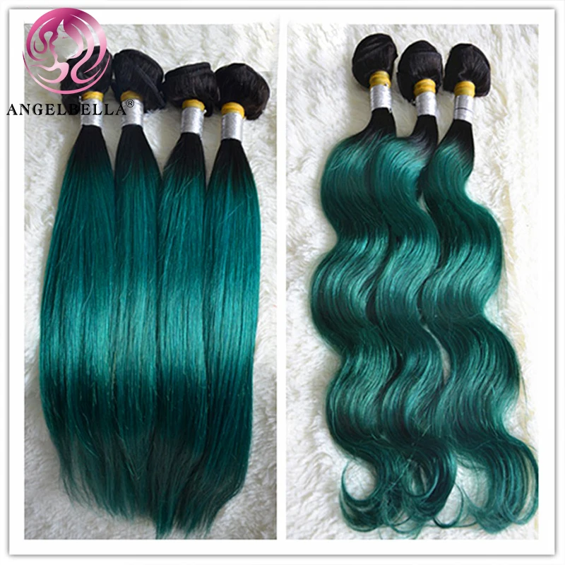 Angelbella Alibaba Most Popular Brazilian Straight Green Hair Color Weave virgin brazilian hair bundles