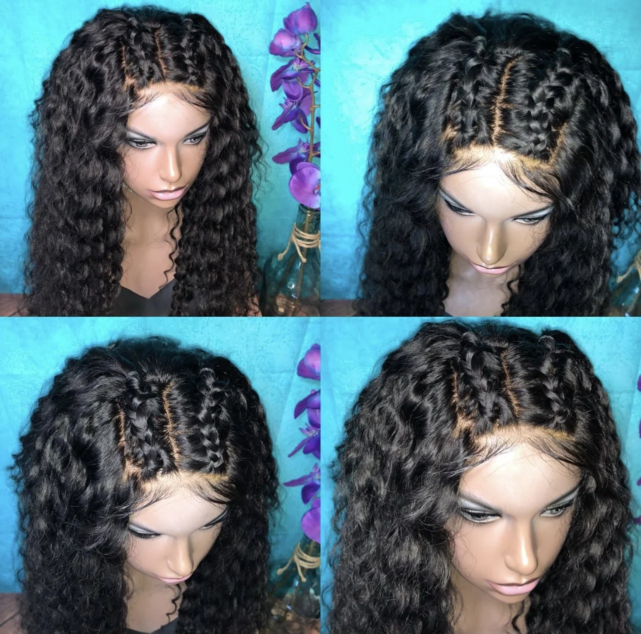 200% Density Heavy Lace Front Wig With Baby Hair Raw Virgin Cambodian Deep Curly Human Hair Wig 13*4 Swiss Lace