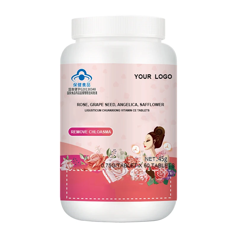Rose grape seed angelica safflower Ligusticum chuanxiong vitamin CE tablets Remove chloasma healthcare supplement