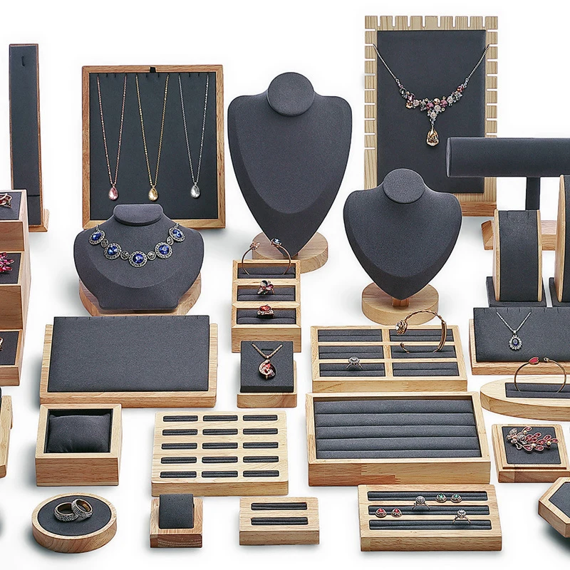 DIGU jewelry display stand wood jewelry packaging & display earrings necklace pendant  display stand jewelry