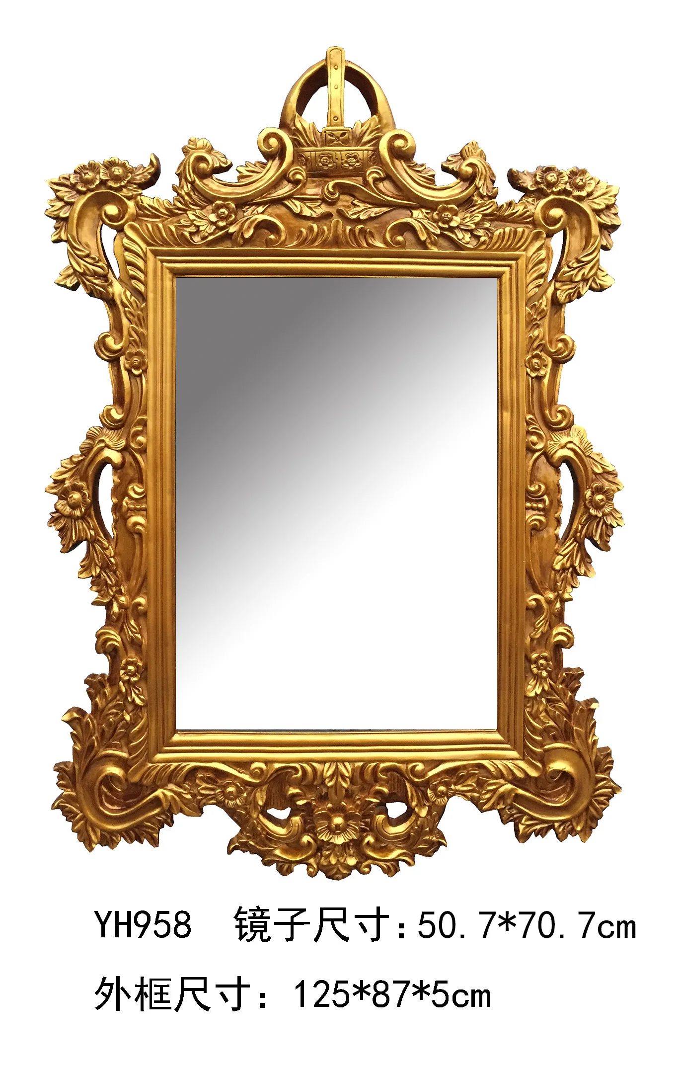 Custom gold engraved macrame oil painting frame bedroom hallway photo frame wall decoration