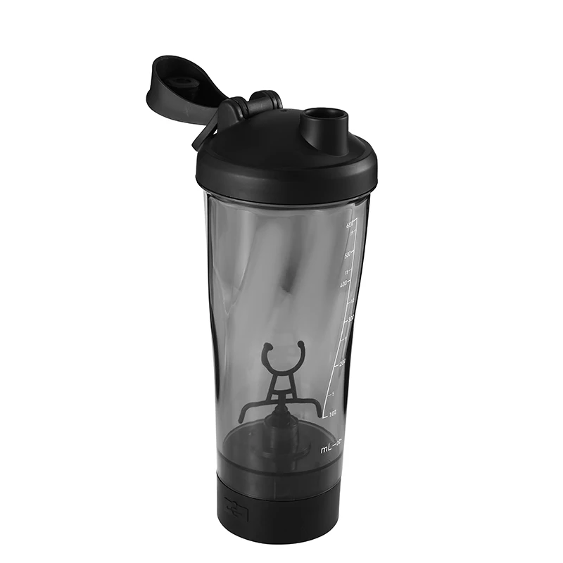 Ready to Ship 600 ML Custom Logo Electric Shaker Bottle for Gym and Sports Food Grade Material Protein Powder Shker