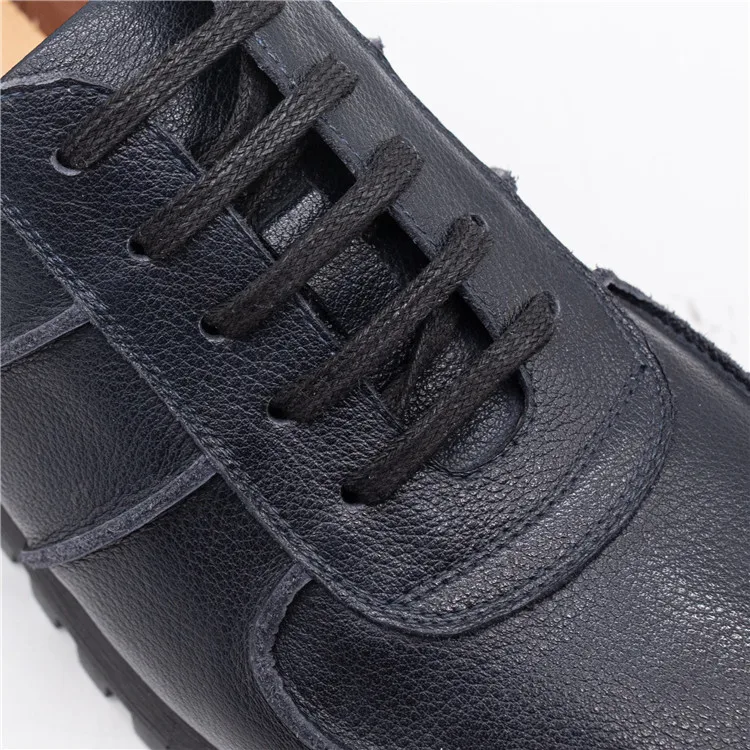 Wholesale Customized Sports Shoes Soft Genuine Leather Lace Up Sneakers Rubber Anti Slip Mens Hardwear Sneaker Shoes