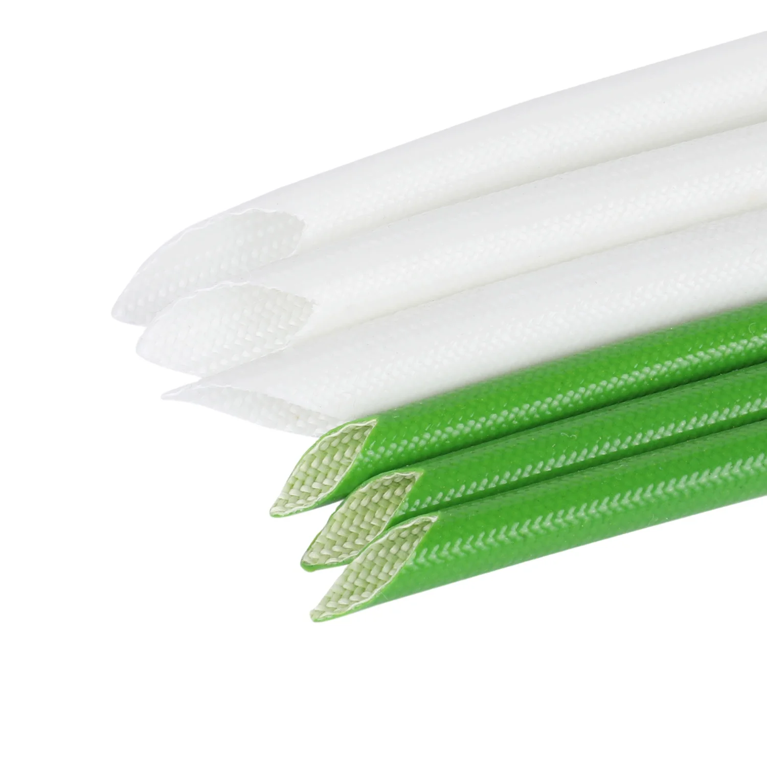 1.5KV Flexible Tear Resistance Silicone Fiberglass Braided Sleeve