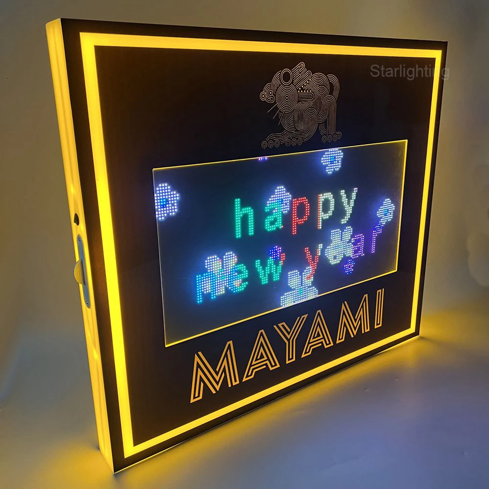 LED message board control by APP program accepted custom logo colorful lighting use for nightclub bar party