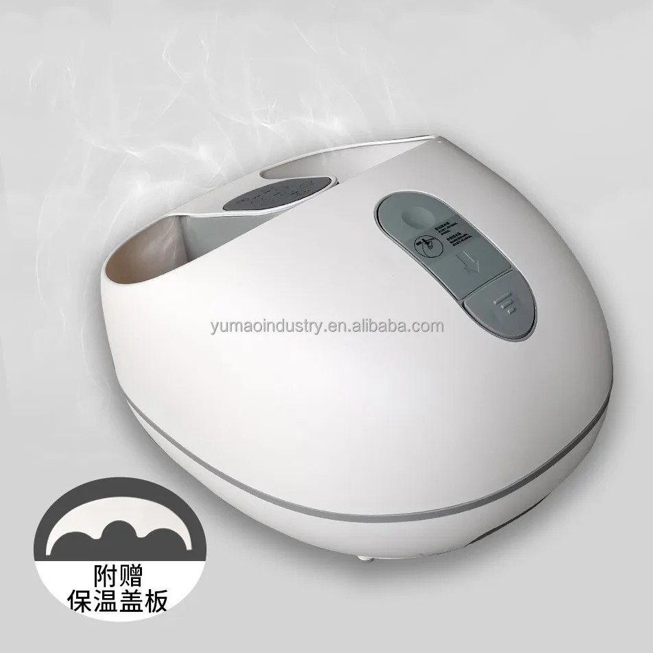 
Feet Sauna Care Fast Heating No Water Pouring with 4 Pedicure Massage Rollers Steam Foot Spa Bath Massager 