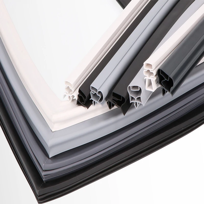 
rubber extrusion refrigerator door sealing gasket magnet strips 