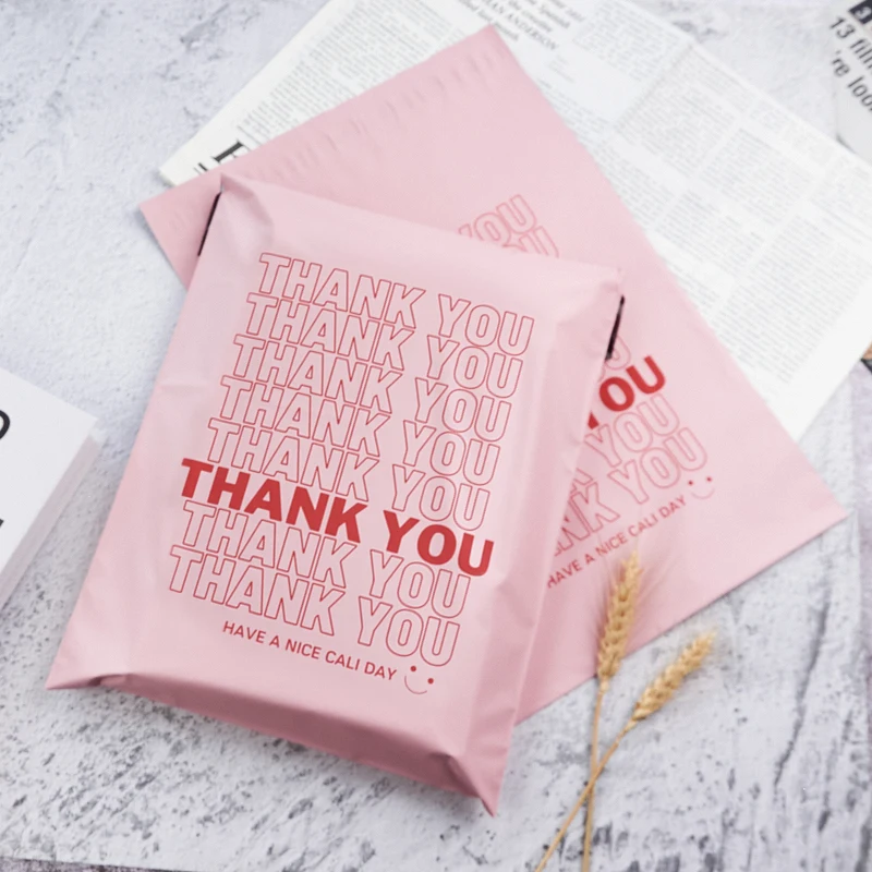 self adhesive sealing matte pink mailer poly envelopes packing brand hot sale brand polybag plastic shipping bag