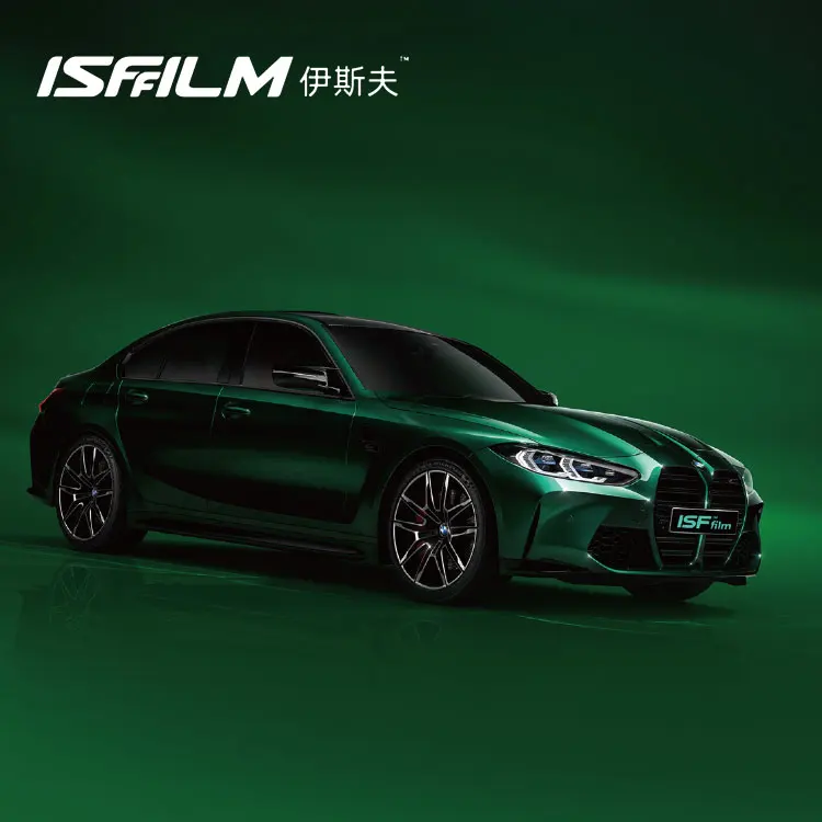 1.52m*15m ISF tpu no glue dyed green colored PPF self-healing car wrap wholesale paint protection film