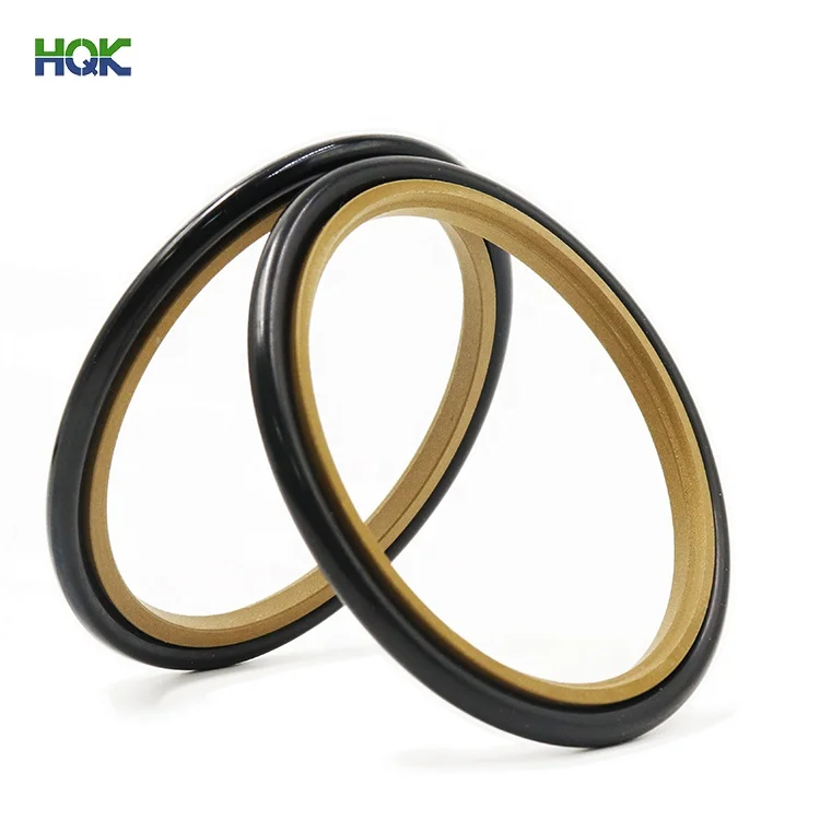 High Pressure Resistant PTFE + NBR / FKM Rod Step Oil Seal Ring for Hydraulic Cylinder