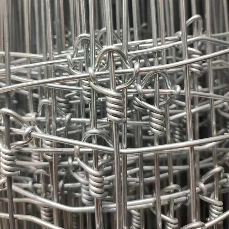 Cheap galvanized cattle fence deer fence Galvanized ring lock fixed knot woven wire field fence for grass