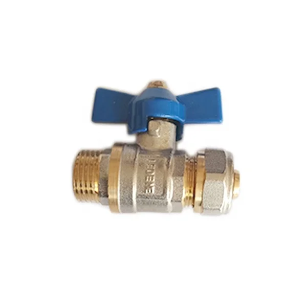 1/2inch Butterfly Handle Brass Ball Valve 600WOG Sweat thread