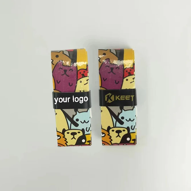 Factory Wholesale Price High Quality Pu Material Cartoon Badminton And Tennis Overgrip Tape
