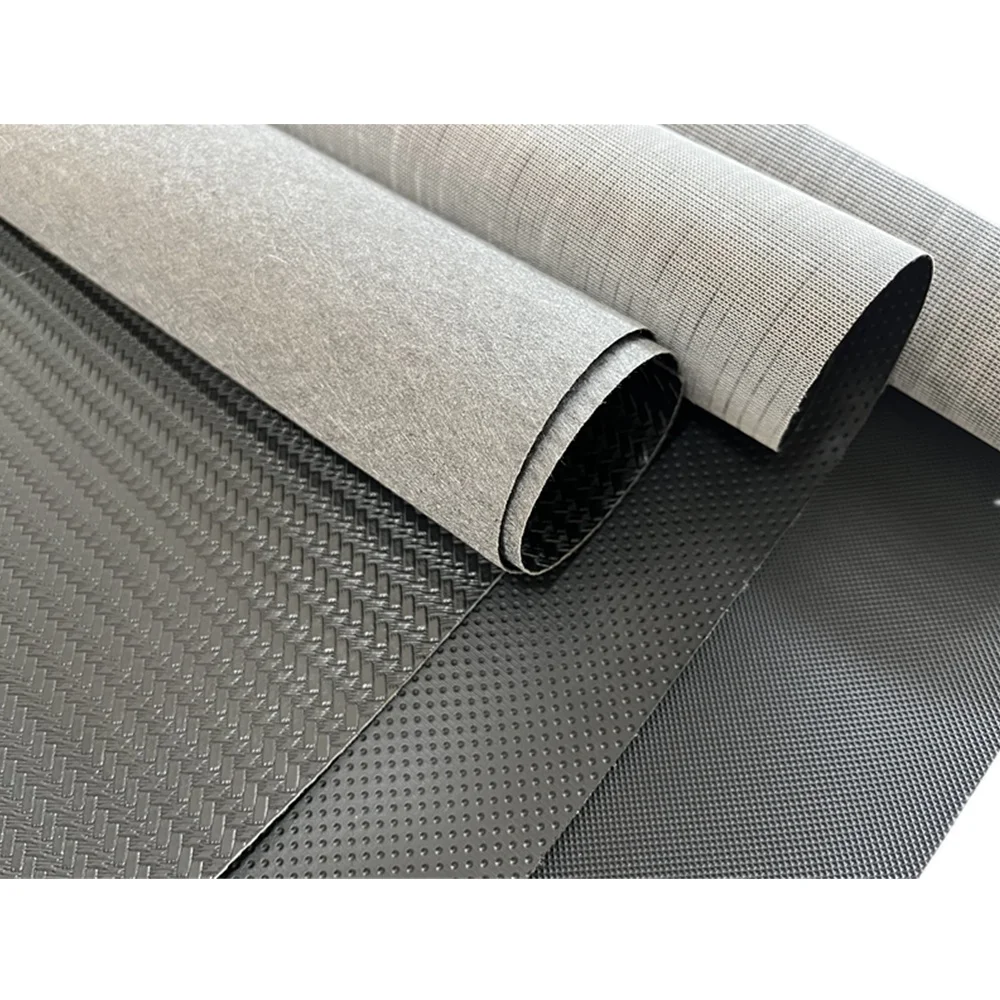 Dot pattern 1.2mm thickness acupuncture backing faux vinyl upholstery fabric pvc leather roll