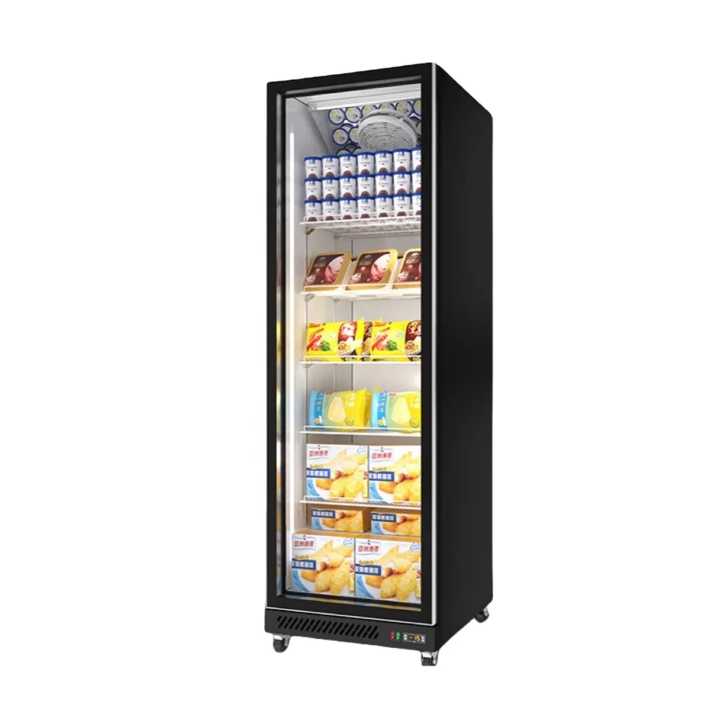 LW620D  390L  Full Screen  Single Door Cryogenic Freezer  Vertical Commercial Refrigerator  Equipment